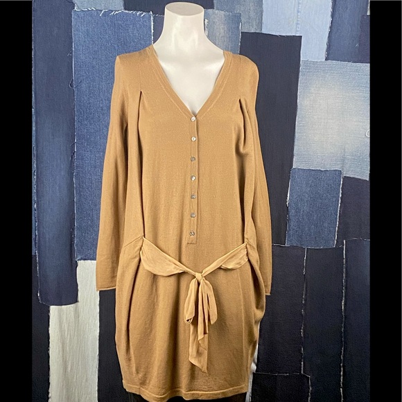 Hoss Intropia Knitted Midi Sweater Dress Sz L - Picture 2 of 8